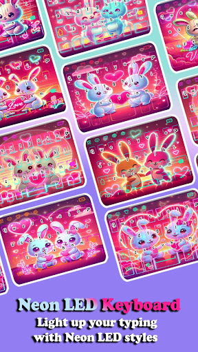 Animated Love Rabbit Keyboard ekran görüntüsü