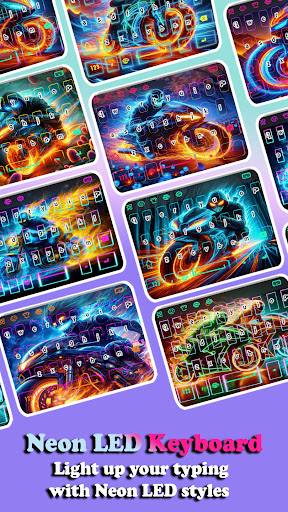 Neon Motorbike Keyboard ekran görüntüsü