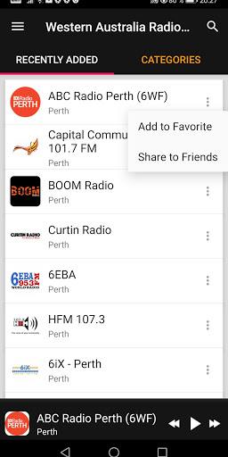 Western Australia Radios ekran görüntüsü