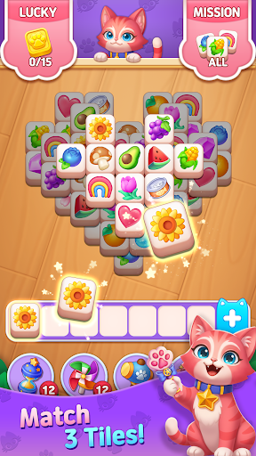 Kitty Home: Match 3 Tiles ekran görüntüsü