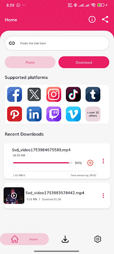 Social Video Saver ekran görüntüsü