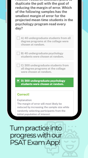 PSAT/NMSQT Practice Test ekran görüntüsü