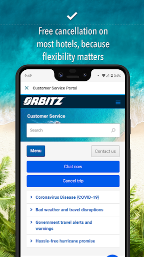 Orbitz Hotels & Flights ekran görüntüsü