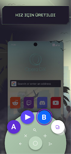 Opera GX: Oyuncu Tarayıcısı ekran görüntüsü