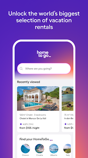 Vacation Rentals - HomeToGo ekran görüntüsü