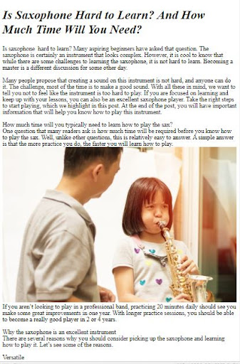 How to Play Saxophone ekran görüntüsü