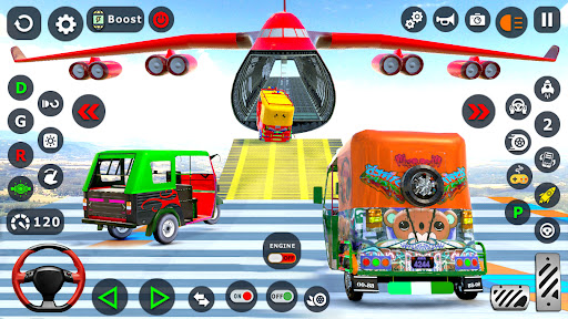 Tuk Tuk Taxi Driving Games 3D ekran görüntüsü
