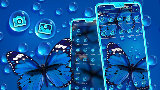 Blue Butterfly Launcher Theme ekran görüntüsü