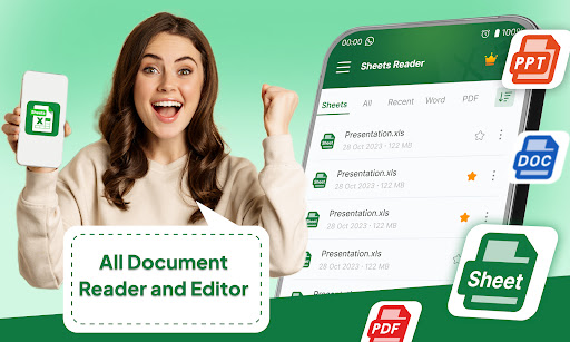 SheetsReader: View, Edit ekran görüntüsü