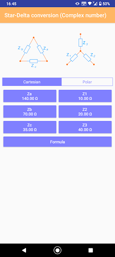 Star-Delta Calculator ekran görüntüsü