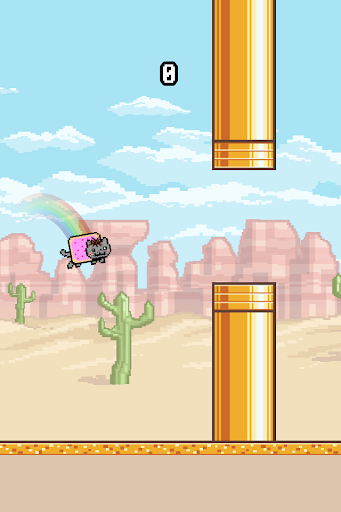 Flappy Nyan: flying cat wings ekran görüntüsü