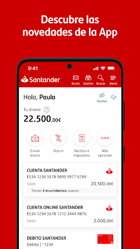 Santander España ekran görüntüsü