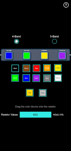 Resistor Color Band Calculator ekran görüntüsü
