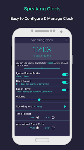 Speaking Clock - Digital Clock ekran görüntüsü