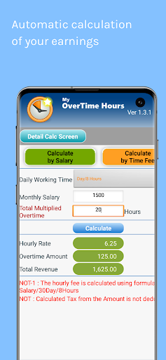 MyOvertimeHours Time&Leave ekran görüntüsü