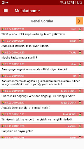 Mülakatname ekran görüntüsü