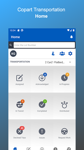 Copart Transportation ekran görüntüsü