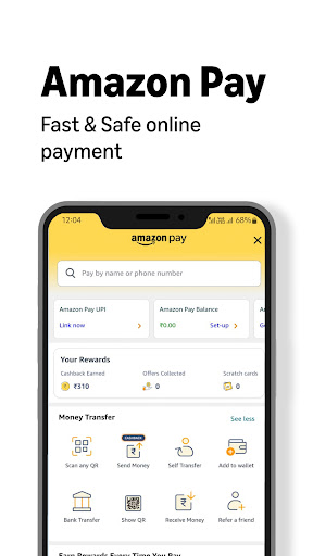 Amazon India Shop, Pay, miniTV ekran görüntüsü