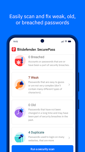 Bitdefender SecurePass ekran görüntüsü
