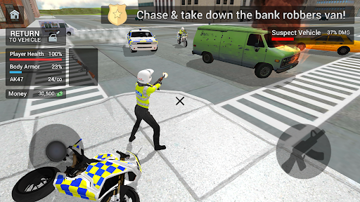 Police Car Driving Motorbike ekran görüntüsü