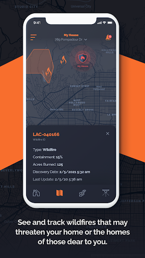Frontline Wildfire Tracker ekran görüntüsü