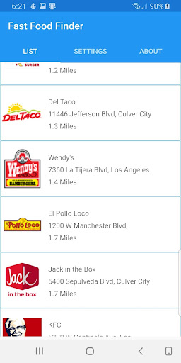 Fast Food Finder ekran görüntüsü