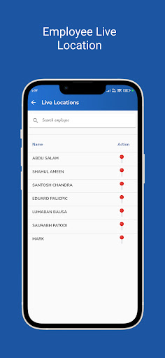 Employee Location tracking App ekran görüntüsü