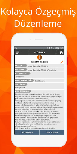Cv-Özgeçmiş Oluşturucu ekran görüntüsü