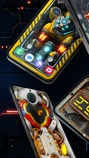 Futuristic 3D Tech Wallpaper ekran görüntüsü