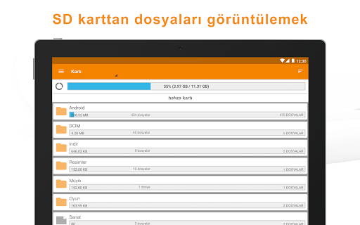 ASTRO Dosya Yöneticisi ekran görüntüsü