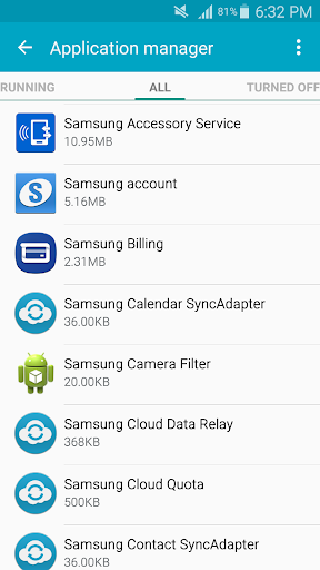 Samsung Accessory Service ekran görüntüsü
