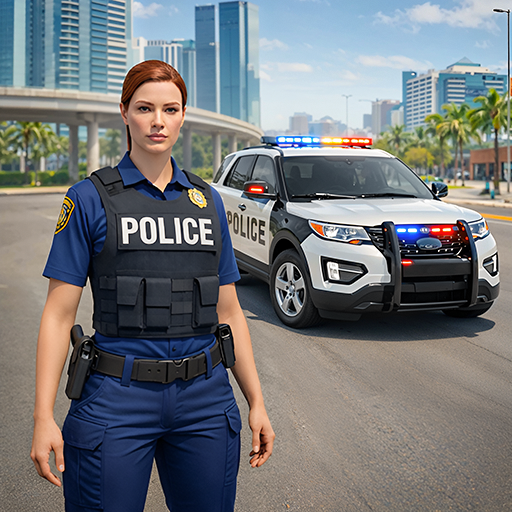 Police officer car simulator