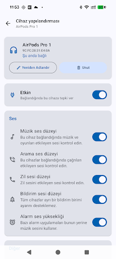 Bluetooth Ses Kontrolü ekran görüntüsü