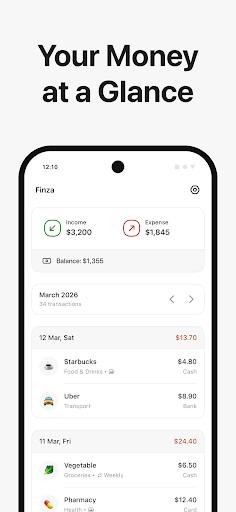 Expense tracker - Finza ekran görüntüsü