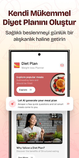 Diet Plan: Kilo Verme Planı ekran görüntüsü