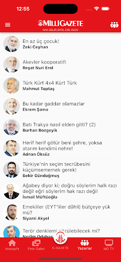 Milli Gazete ekran görüntüsü