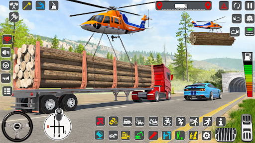 Log Transporter Truck Driving ekran görüntüsü
