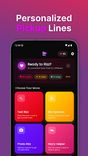 RizzFlex AI Rizz & Lines ekran görüntüsü