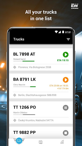 EW Telematics ekran görüntüsü
