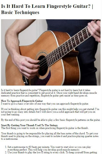 How to Play Fingerstyle Guitar ekran görüntüsü