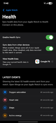 Merge - Apple Watch to Android ekran görüntüsü