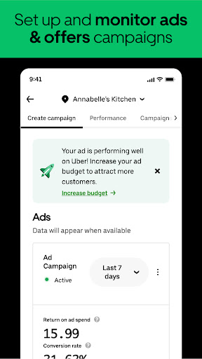 Uber Eats Manager ekran görüntüsü