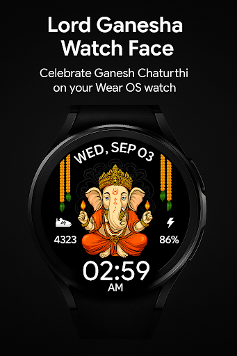 Lord Ganesha WatchFace ekran görüntüsü