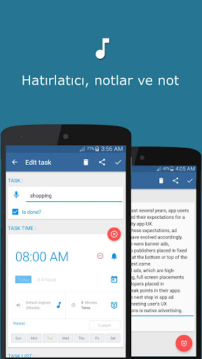 Yapılacak hatırlatıcı ekran görüntüsü