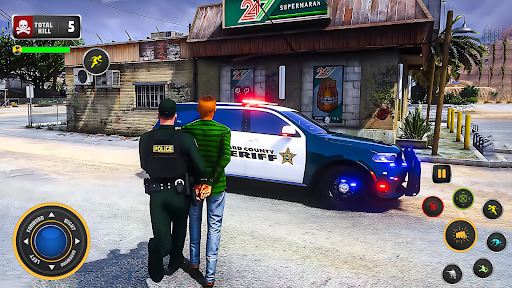 US Police Thief Chase Game 3d ekran görüntüsü