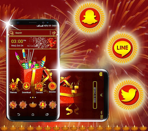 Diwali Crackers Launcher Theme ekran görüntüsü