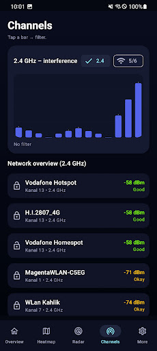 WifiVision WiFi Analyzer ekran görüntüsü
