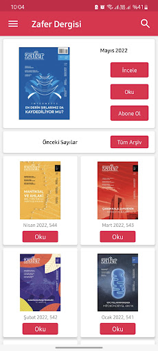Zafer Dergisi ekran görüntüsü