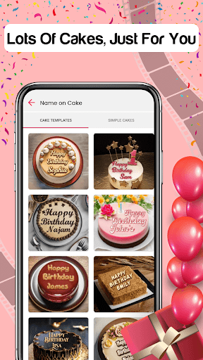 Birthday App-Birthday template ekran görüntüsü