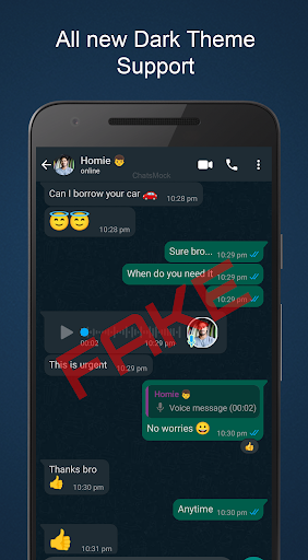 Fake Chat ChatsMock Text Prank ekran görüntüsü
